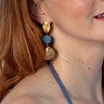 Σκουλαρίκια blue lava shells