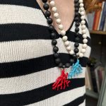 Long Blue Coral Necklace