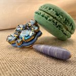 Baby blue sparkle earrings