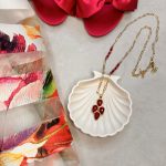BURGUNDY SEMIPRECIOUS  DROP