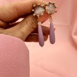 Elegance σκουλαρίκι λιλά