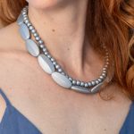 Double silver necklace