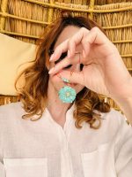 Flower turquoise pendant - Image 3