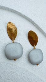 Leaf Gold earrings - Image 4