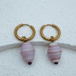 Lilac stripes hoops