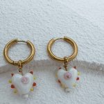 Murano heart hoops