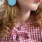 Turquoise Large chaolite earrings