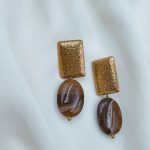 Earrings Botswana Choco