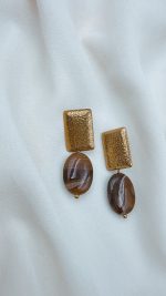 Earrings Botswana Choco