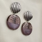 Chiara Purple Statement Earrings