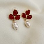 Whisper Earrings Red Agate