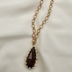 Cat eye drop pendant