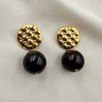 Bubble Pearl Earrings Black