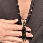 Tassel Long Necklace Black