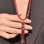 Tassel Long Necklace Ruby