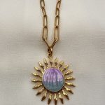Sunset pendant purple