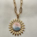 Sunset pendant peach