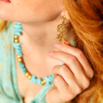 Classic Coral earrings gold