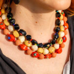 Murano κολιέ πορτοκαλί