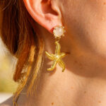 Nerissa Star white earrings