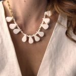 Coral White Elegance necklace-Κολίε λευκό κοράλλι