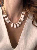 Coral White Elegance necklace-Κολίε λευκό κοράλλι