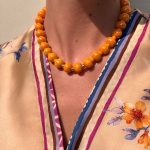 Peach Harmony statement neclace