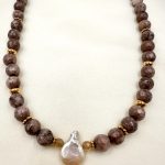 Mocha Harmony necklace -Κολιέ αχάτης καφέ