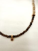 Noa Minimal necklace brown/beige -Κολιέ μπεζ/καφέ - Image 4