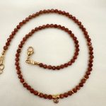 Noa Minimal necklace brown Chrisolite-Κολιέ καφέ Χρυσόλιθος