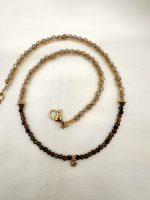 Noa Minimal necklace brown/beige -Κολιέ μπεζ/καφέ