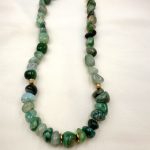 Green Harmony necklace-Κολιέ πράσινος αχάτης