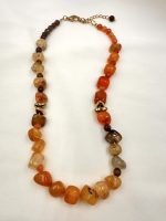 Sunset dream gemstone necklace-Κολιέ αχάτης