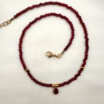 Noa Minimal necklace Burgundi-Rubi -Κολιέ μπορντό-ρουμπινί