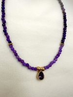 Noa Minimal necklace lilac -Κολιέ λιλά - Image 3