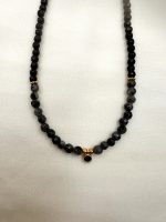 Noa Minimal necklace black -Κολιέ μαυρο - Image 2