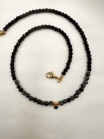 Noa Minimal necklace black -Κολιέ μαυρο - Image 4