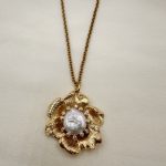 Blooming Gemstone Pendant White Light Chain