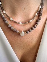 Coffee Quartz Dream-Κολιέ καφέ χαλαζίας - Image 3