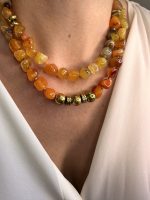 Sunset dream gemstone necklace  ΙΙ - Κολιέ αχάτης ΙΙ - Image 2