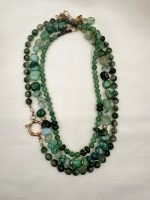 Ophelie necklace Green Emerald-Κολιέ πράσινο - Image 3