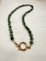 Elise Necklace Green Emerald-Κολιέ πράσινος αχάτης - Image 3