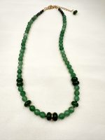 Ophelie necklace Green Emerald-Κολιέ πράσινο - Image 2