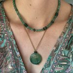 Emerald Forest pendant-Πράσινο κολιέ αχάτης