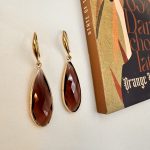 Eleganza  Nascosta Simple brown -Σκουλαρίκι κρύσταλλο καφέ