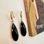 Eleganza  Nascosta Simple black-Σκουλαρίκι μαύρο κρύσταλλο