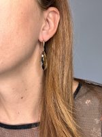 Eleganza Nascosta Simple green olive -Σκουλαρίκι κρύσταλλο λαδί - Image 2