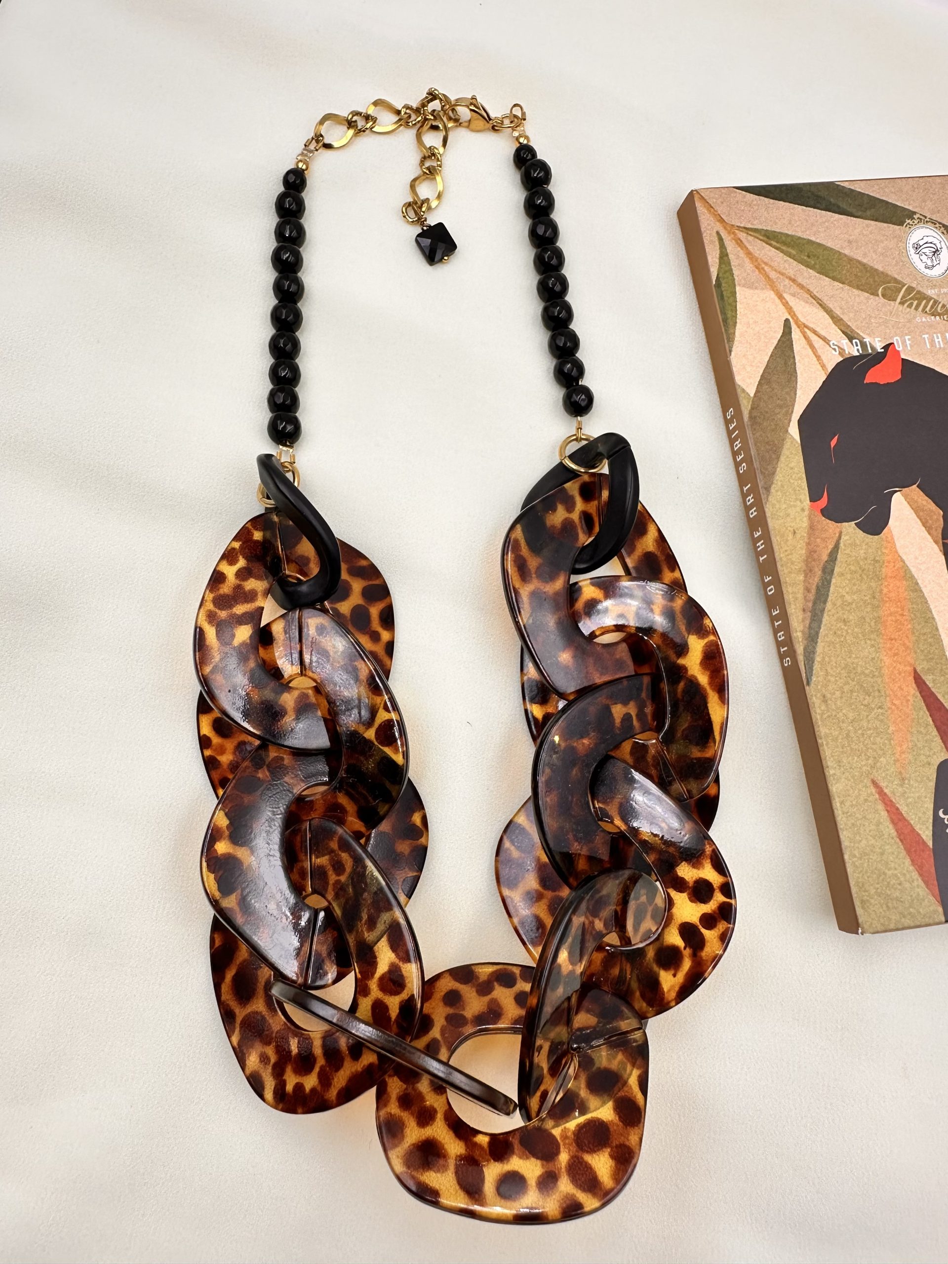 175976508872949 Tartarooga Statement necklace black-brown -Κολιέ σχέδιο Ταρταρούγα μαύρο-καφέ - Image 1