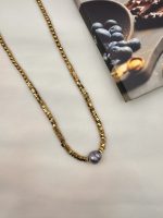 Urban goddees necklace-Κολιέ αιματίτη  με ασημί μαργαριτάρι γλυκού νερού - Image 7
