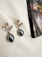 Fancy earrings silver-Σκουλαρικια με ασημί πέτρα και στρας